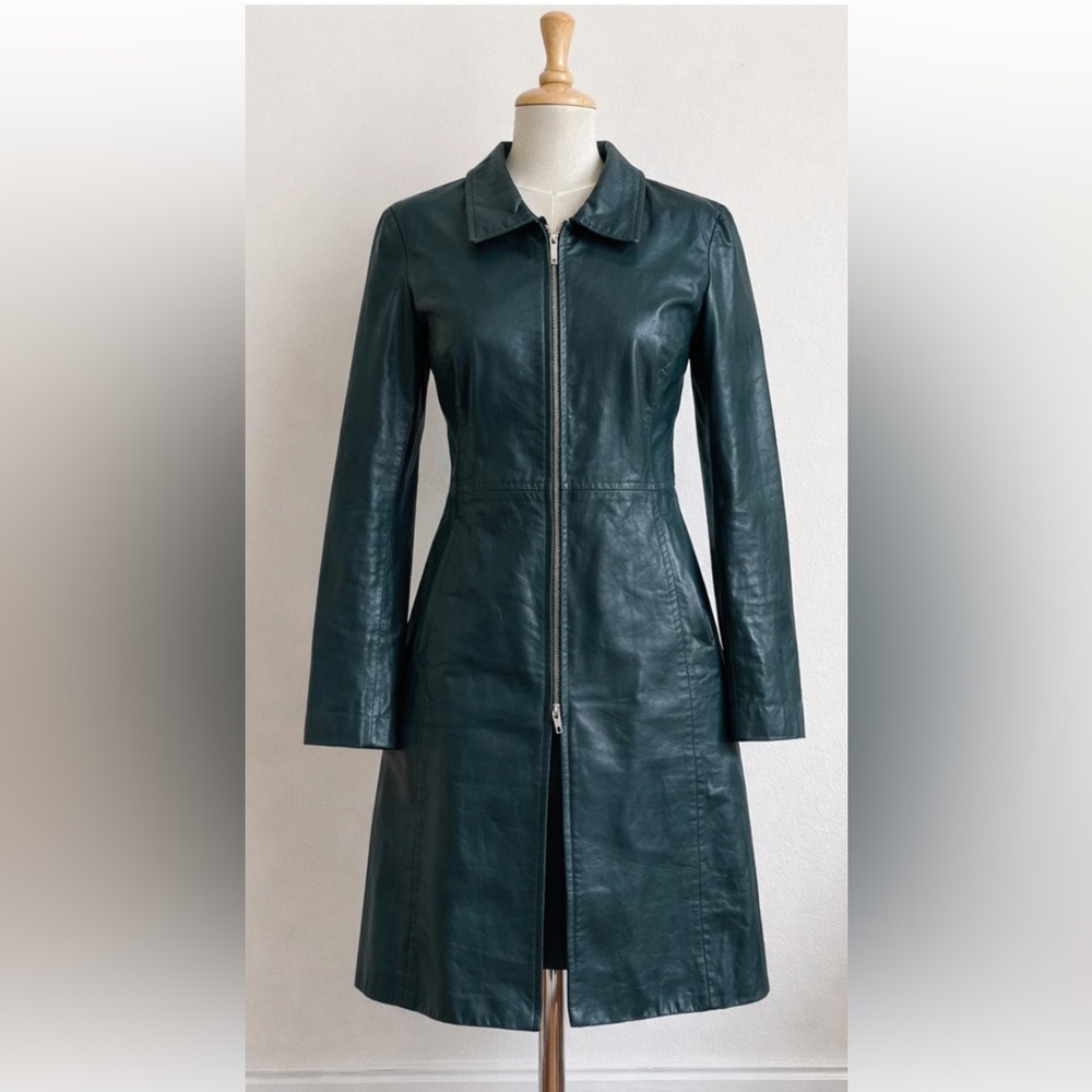 Size 2 Le Createur leather coat